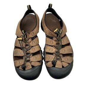 Keen Newport H2 Mens Brown Leather Waterproof Hiking Sport Sandals Shoes
